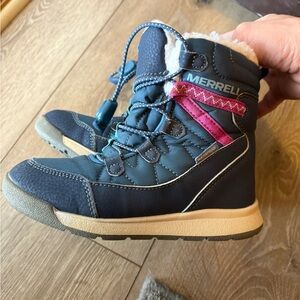Merrell Navy and Fuchsia Winter Boots